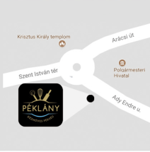 Péklány térképen